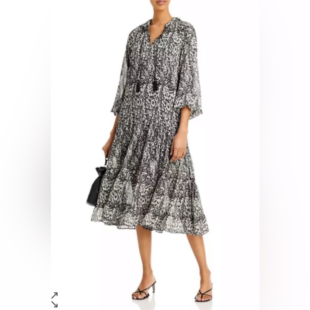 AQUA Paisley Midi Dress